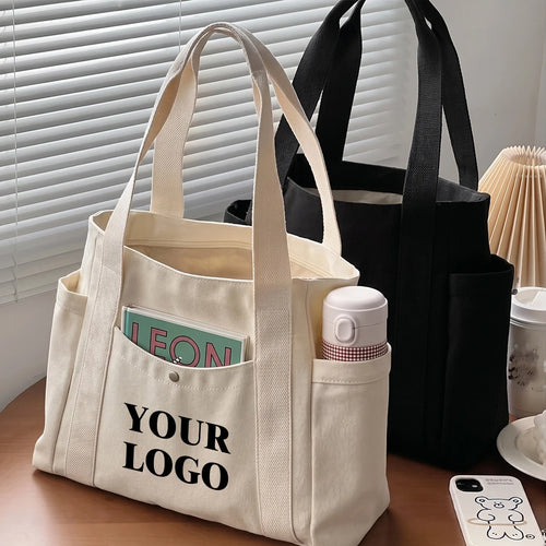 Custom Canvas Tote Bags with Logo – 50 MOQ, 7-15 Day Lead