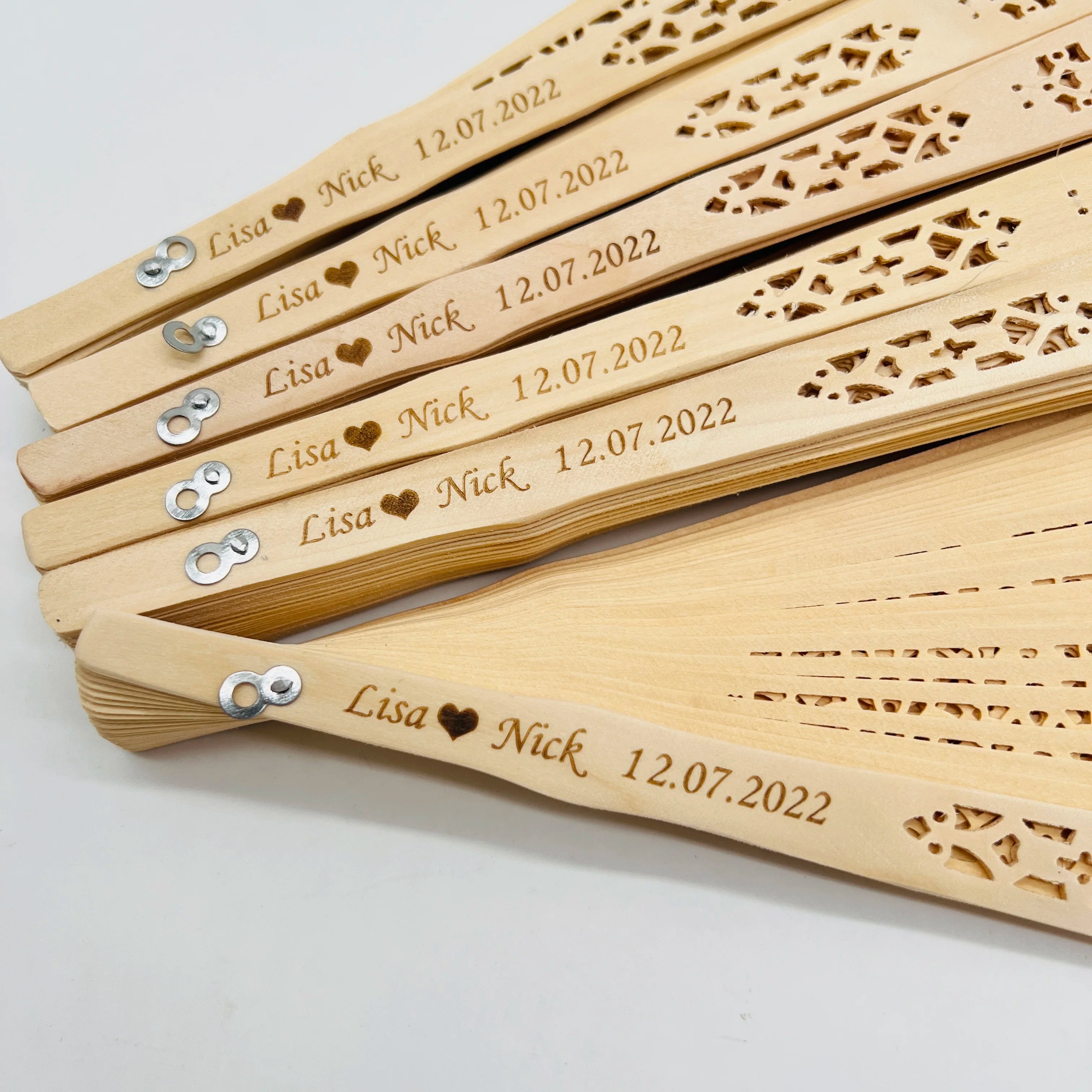 Custom Bamboo Wedding Hand Fans | Eco-Friendly Souvenir | Bulk Wedding Favors