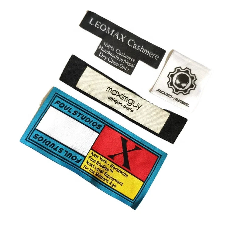 Custom Woven Labels for Clothing with Logo | NO MOQ