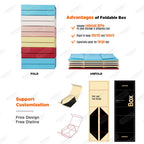 Custom Folding Magnetic Gift Box with Ribbon | Collapsible, 1,000 MOQ, Gold Foil