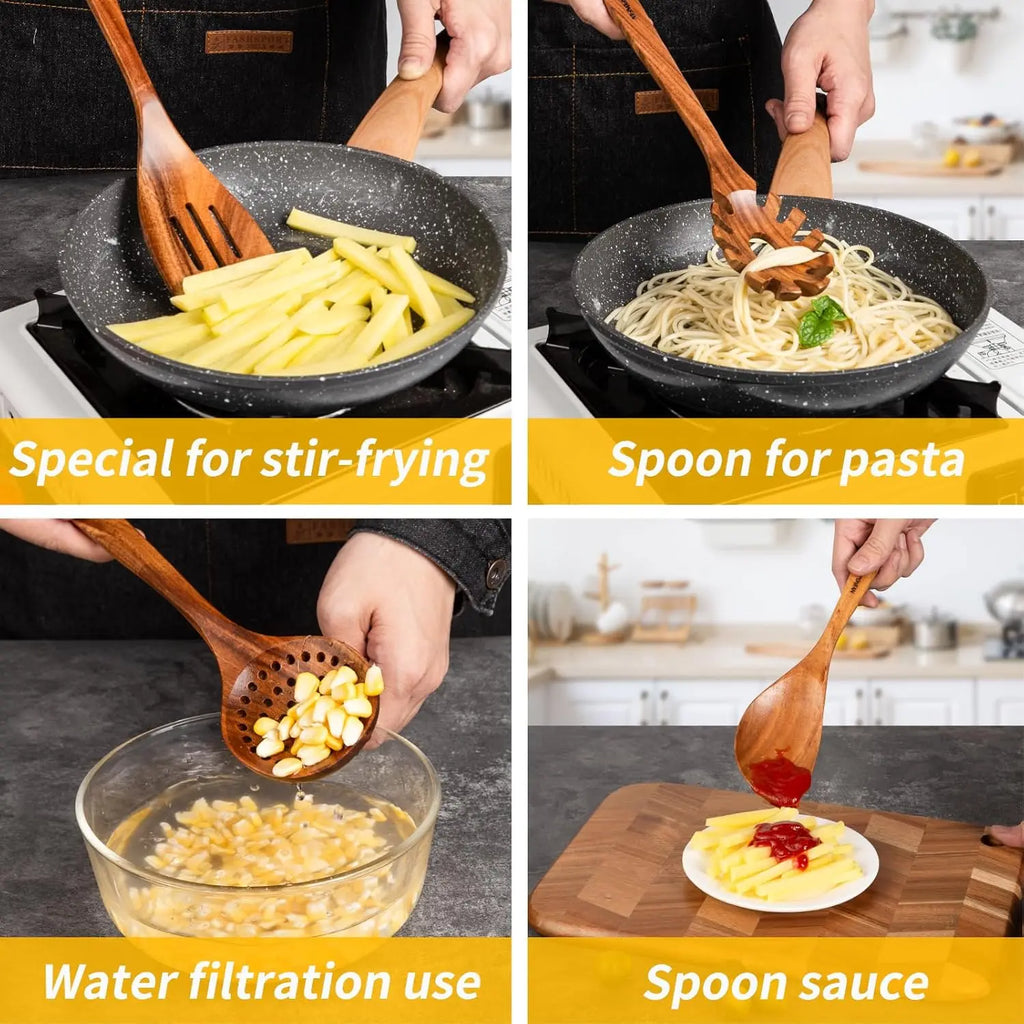 Custom Wooden Utensil Sets with Logo – Bamboo, 1 MOQ, 31-Day Lead