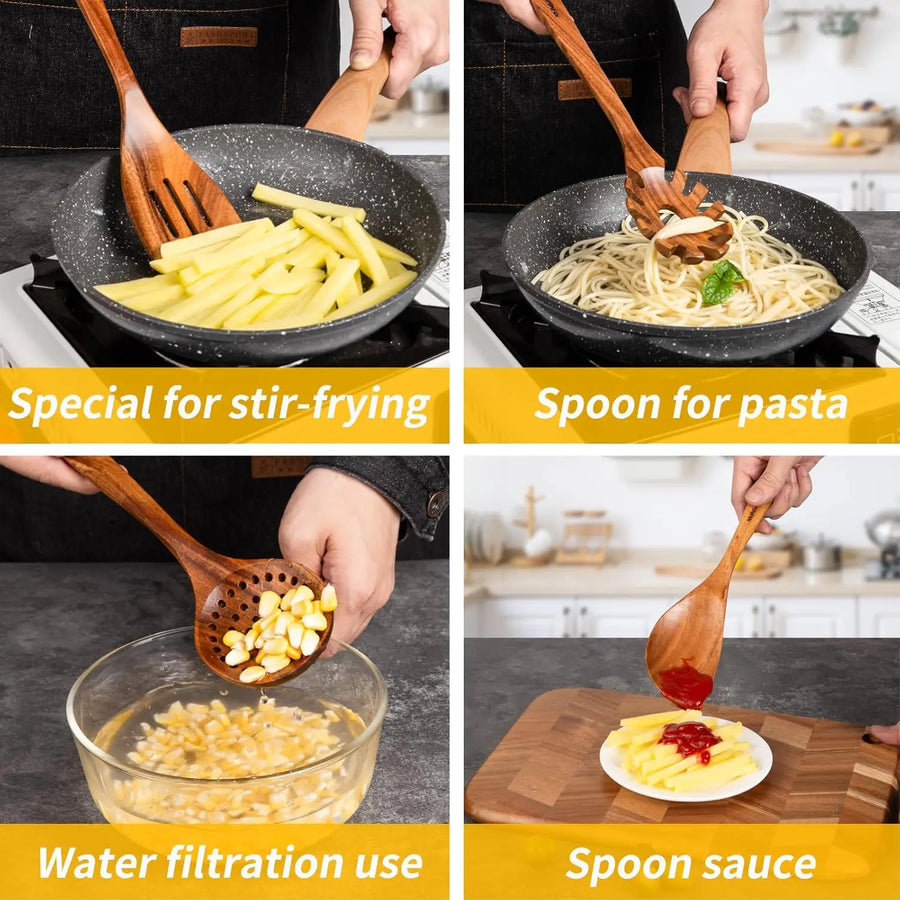 Custom Wooden Utensil Sets with Logo – Bamboo, 1 MOQ, 31-Day Lead