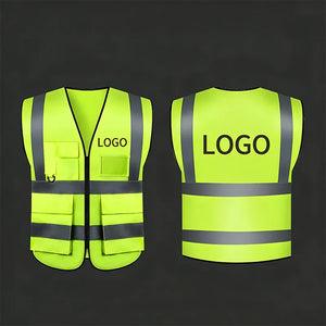Custom Hi-Vis Safety Vest with Logo | ANSI Class 2 MOQ 50