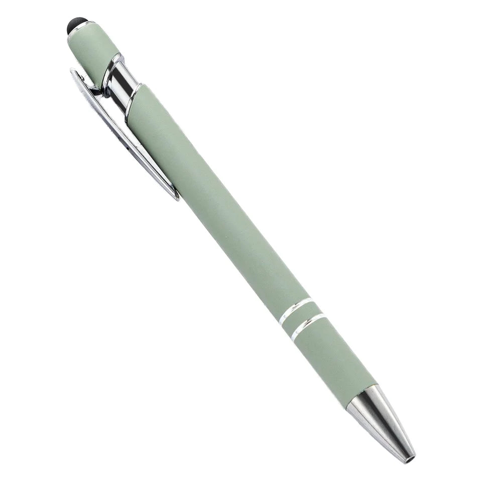 Custom Metal Stylus Pen with Logo | 2-in-1 Ballpoint MOQ 100