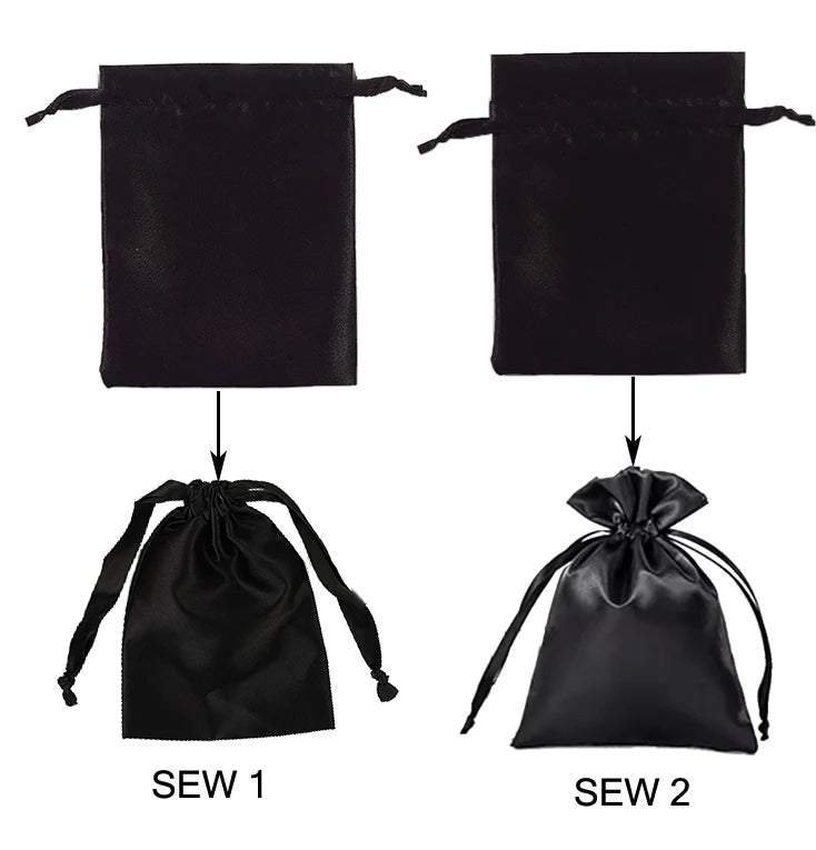Custom Satin Jewelry Pouch Wholesale | Drawstring Bag 500 MOQ