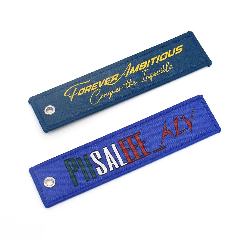 Custom Embroidered Keychains with Logo | 50 MOQ Double-Sided