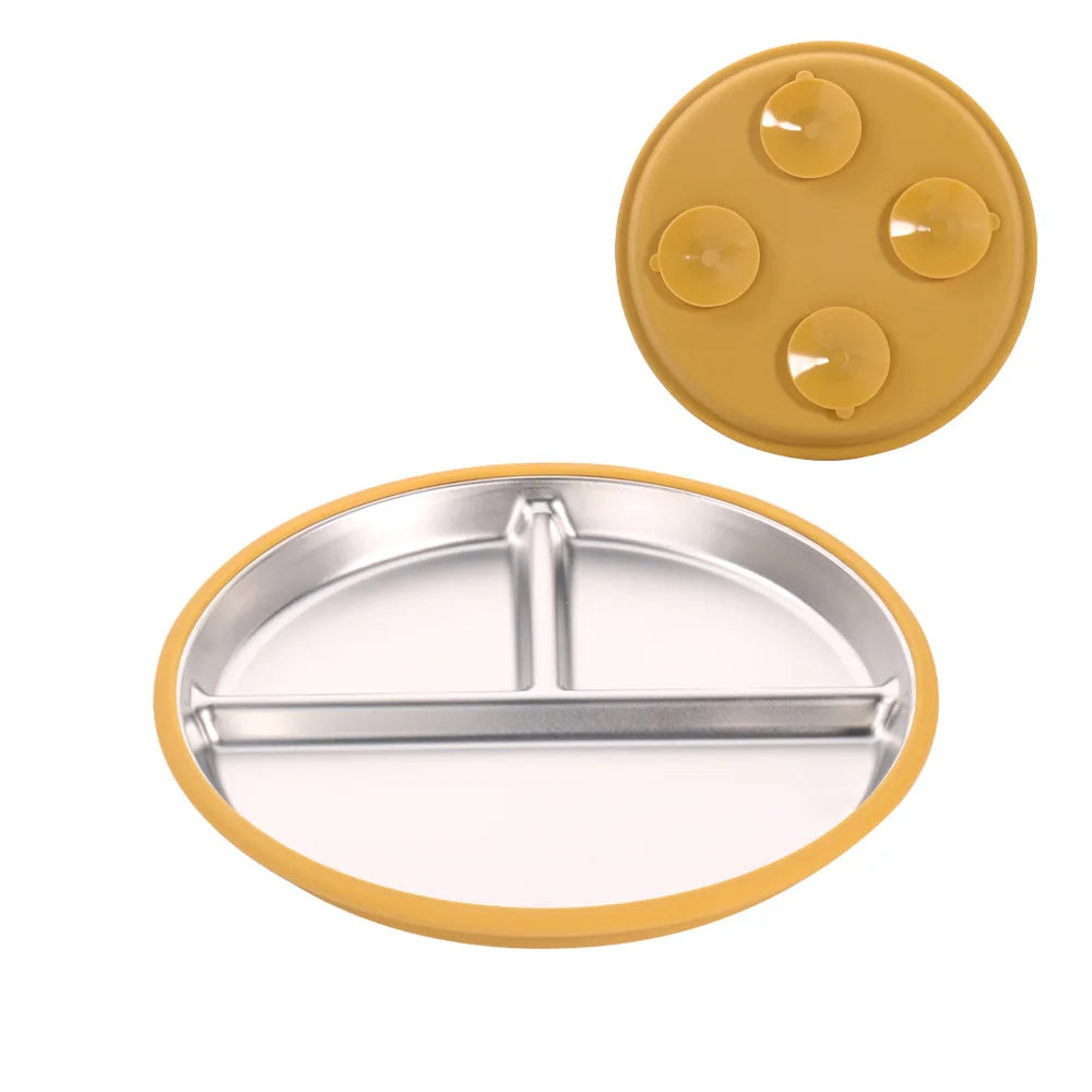 Custom 304 Stainless Steel Children's Plates with Logo | MOQ 10