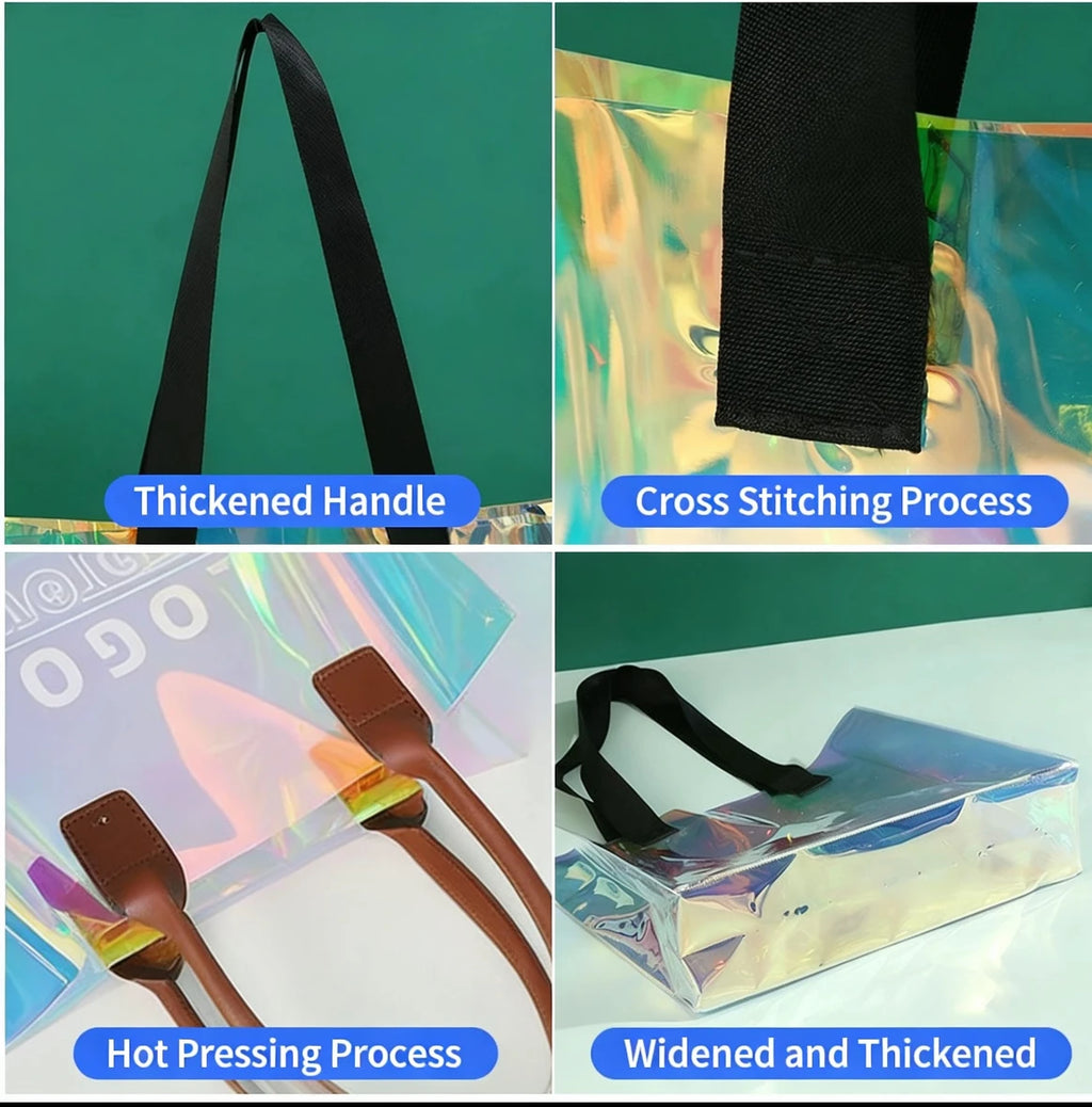 Custom PVC Tote Bags with Logo | 50 MOQ Waterproof Wholesale