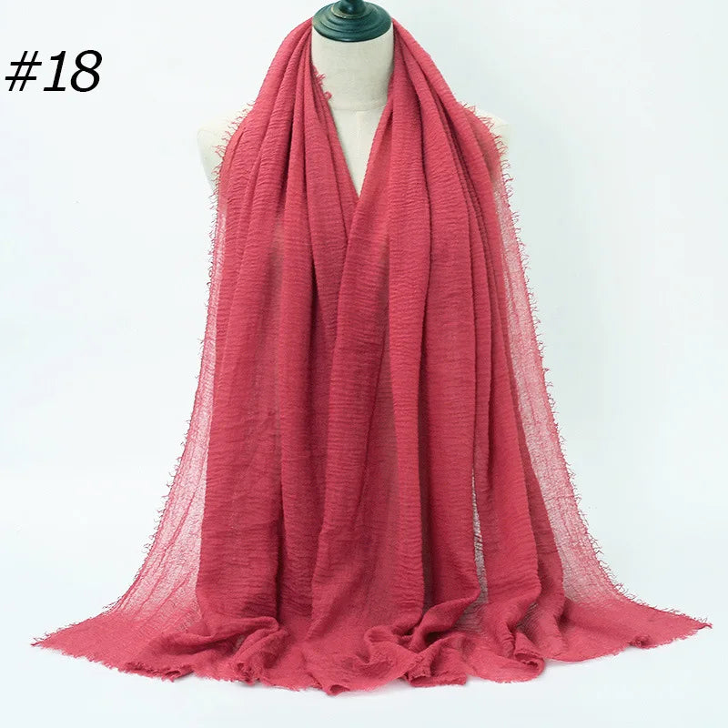 Wholesale Polyester Scarves: 105 Colors, 10-Day Lead, 90x180cm | Spring/Summer Women's Fashion