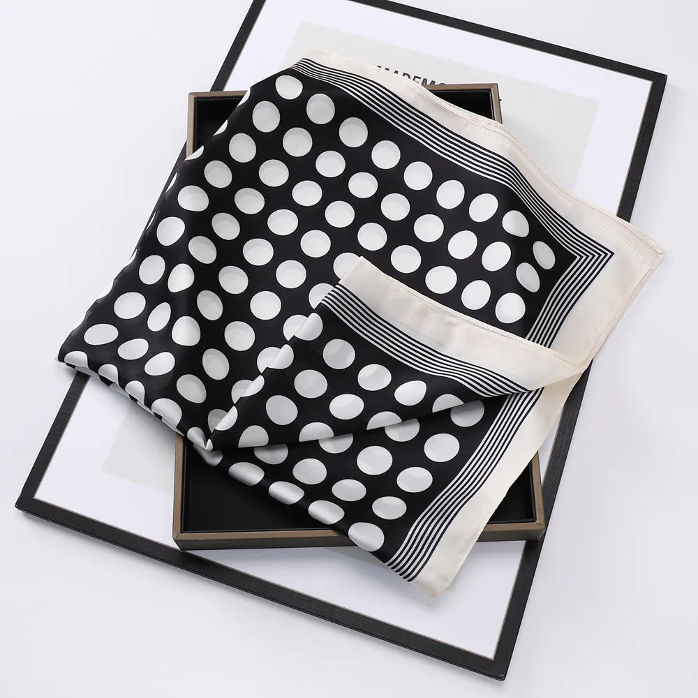 Square Silk Scarf | Digital Print | Custom Logo | 100 MOQ | Women's Fashion