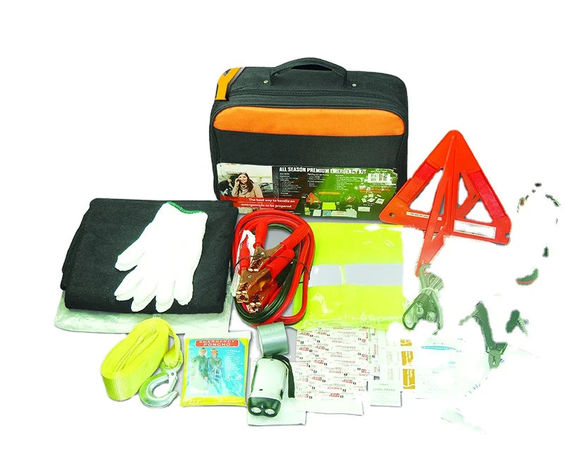 Custom OEM 600D Nylon Car Safety Kit | 11-Piece Roadside Emergency Tool Set | 100 MOQ