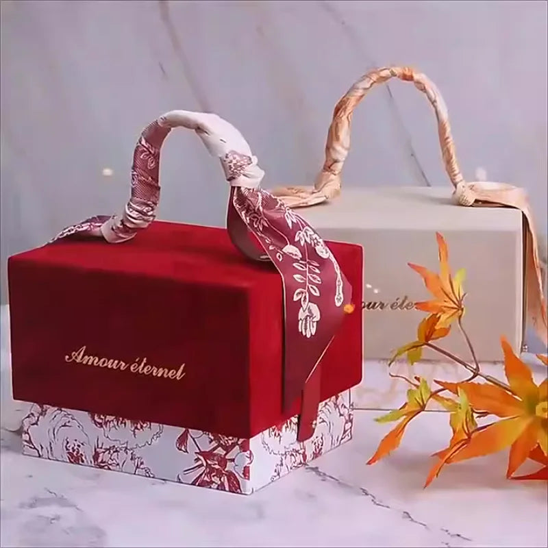 Custom Gift Boxes with Handle | Bulk MOQ 100 pcs