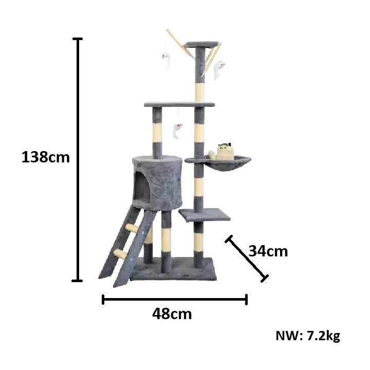Custom Luxury Cat Tree with Sisal Scratching Posts | MOQ 1 Piece