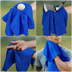 Custom Microfiber Golf Towels | 50-Piece MOQ & 10-Day Lead Time | Waffle Pattern & Carabiner Clip