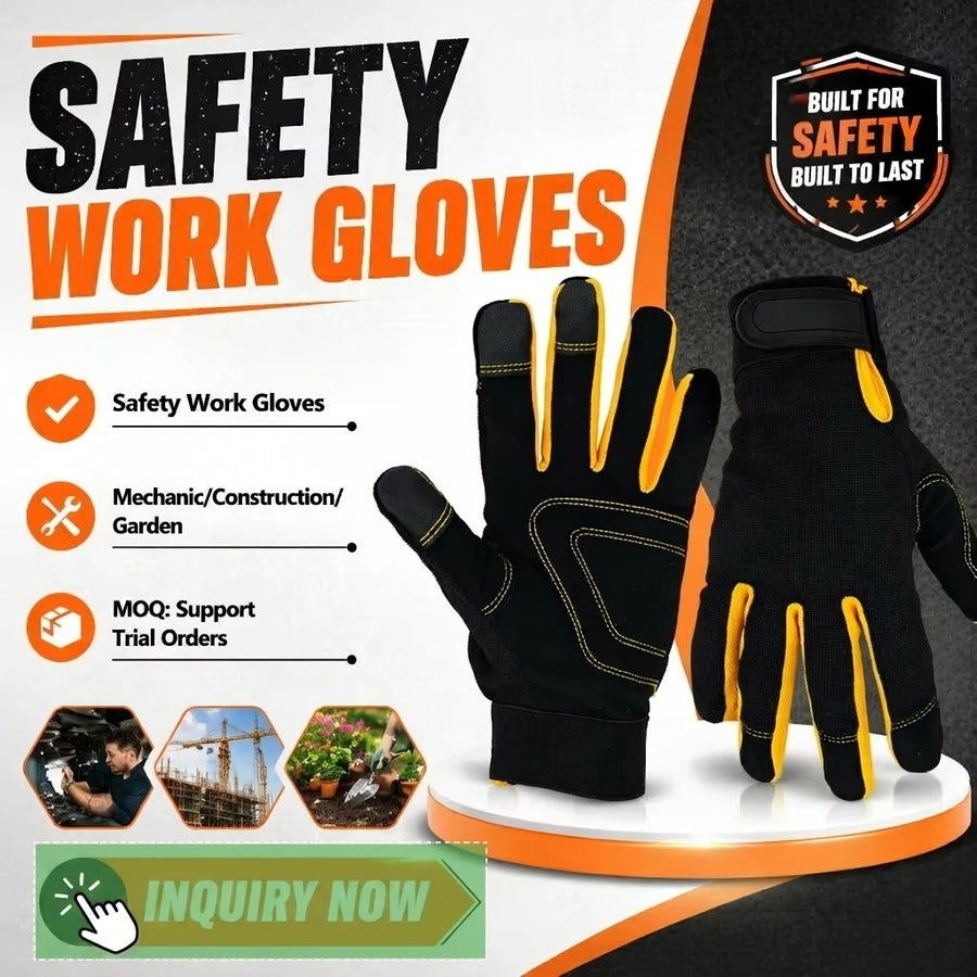 Custom Logo Work Safety Gloves | OEM Industrial MOQ 600 Pairs