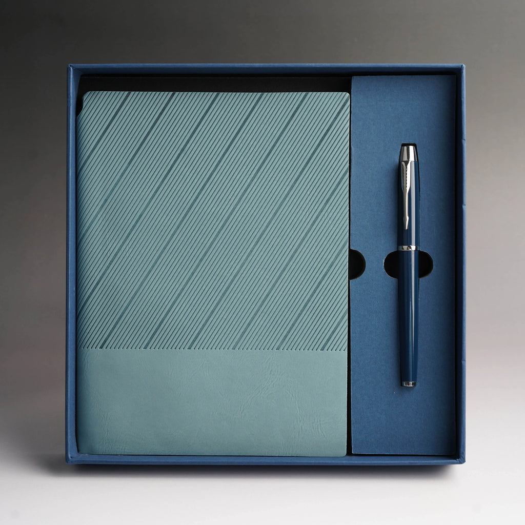 Custom Logo Corporate Souvenir Kit - Premium Notebook & Pen Gift Set