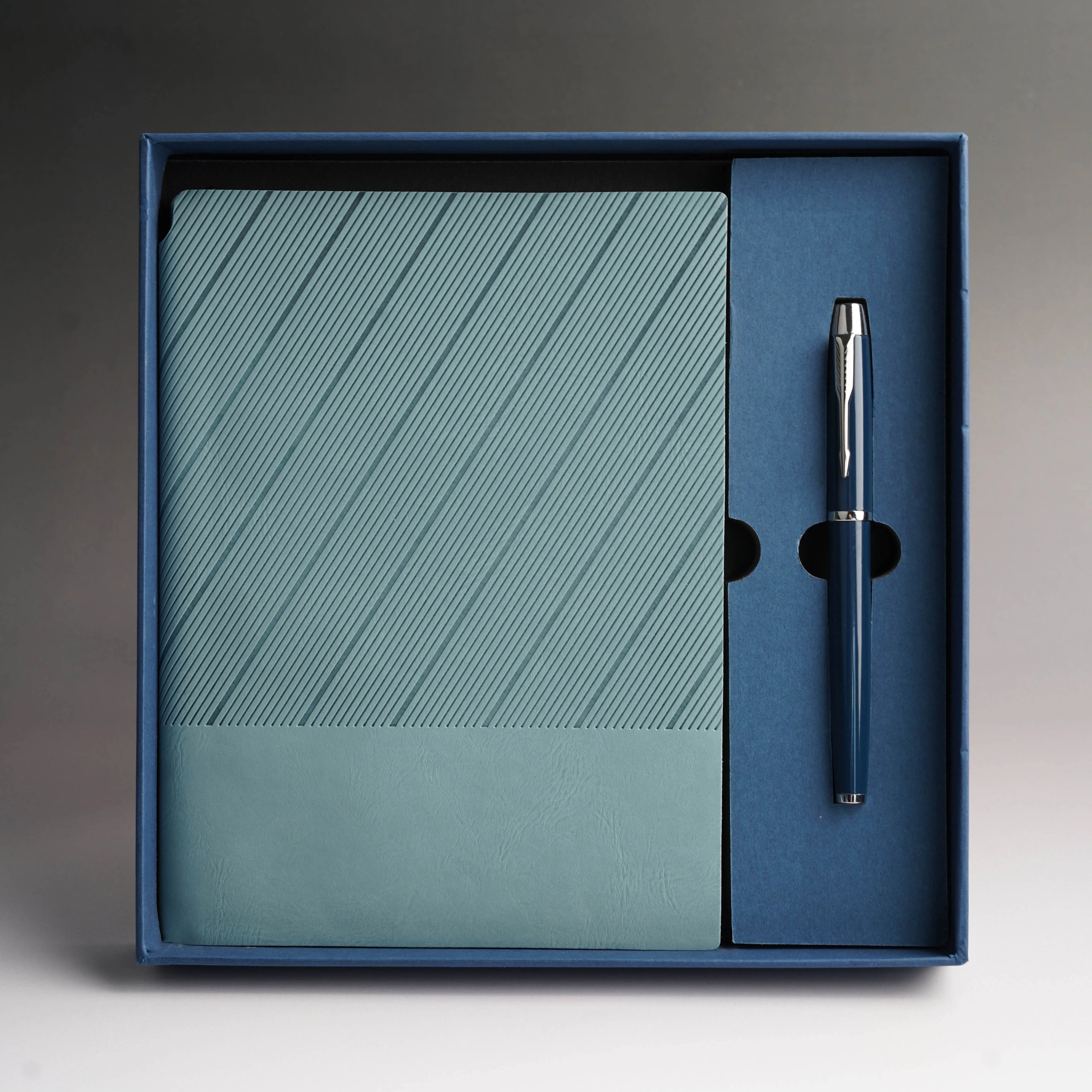 Custom Logo Corporate Souvenir Kit - Premium Notebook & Pen Gift Set