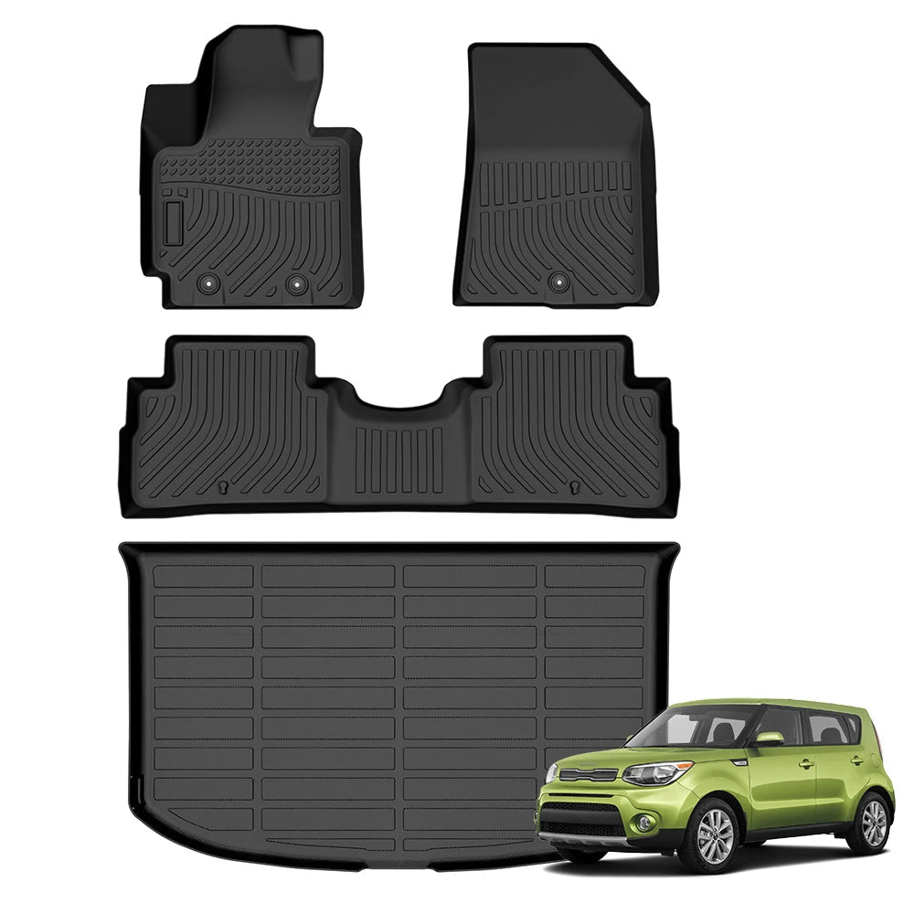 Kia Soul 2014-2025 Custom Fit TPE Floor Mats & Cargo Liners