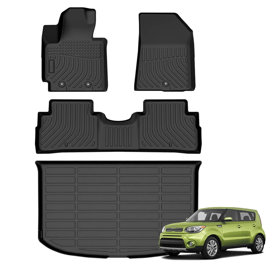 Kia Soul 2014-2025 Custom Fit TPE Floor Mats & Cargo Liners