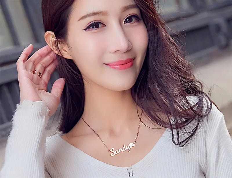 Custom Name Hoop Earrings with Logo | Wholesale Stainless Steel