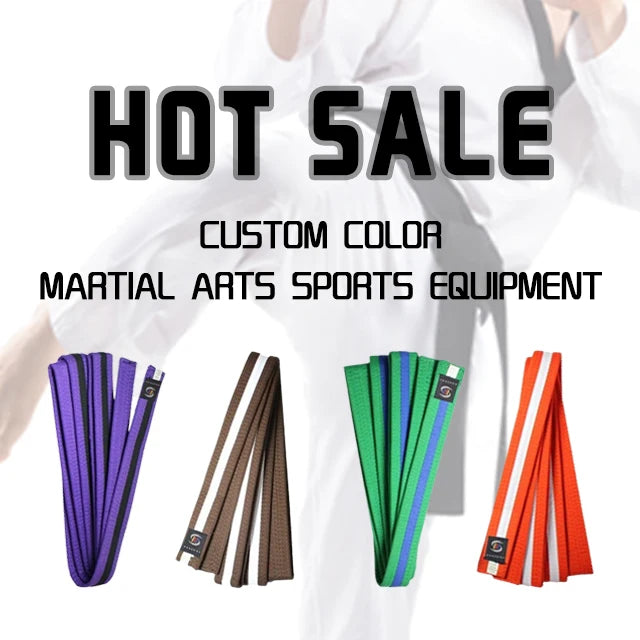 Custom Martial Arts Belts | 50-Piece MOQ & 7-Day Lead Time | Free Sample Shipping | Karate/Taekwondo