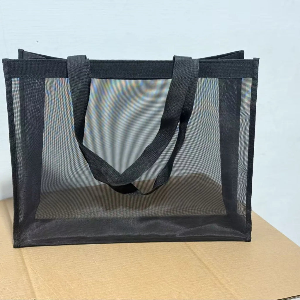 Custom Nylon Mesh Beach Tote with Logo | Reusable Bulk