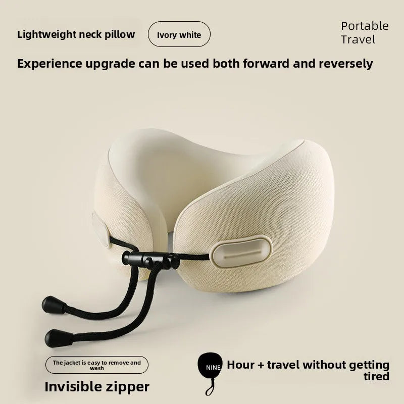 Foldable Memory Foam U-Shaped Neck Pillow for Travel & Car Use