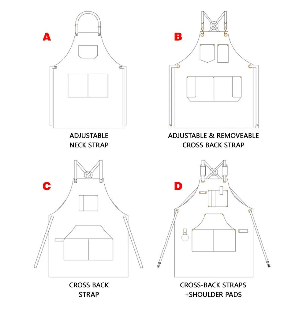 Custom Logo Waterproof Apron | 65/35 Polyester Cotton Chef Apron