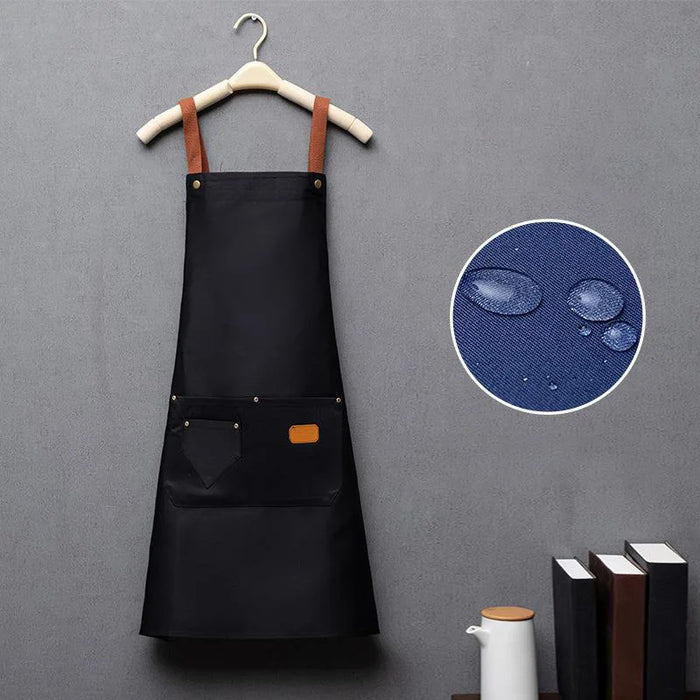 Custom Polyester Kitchen Apron with Pockets for Cooking, Baking, Cafés and Everyday Work