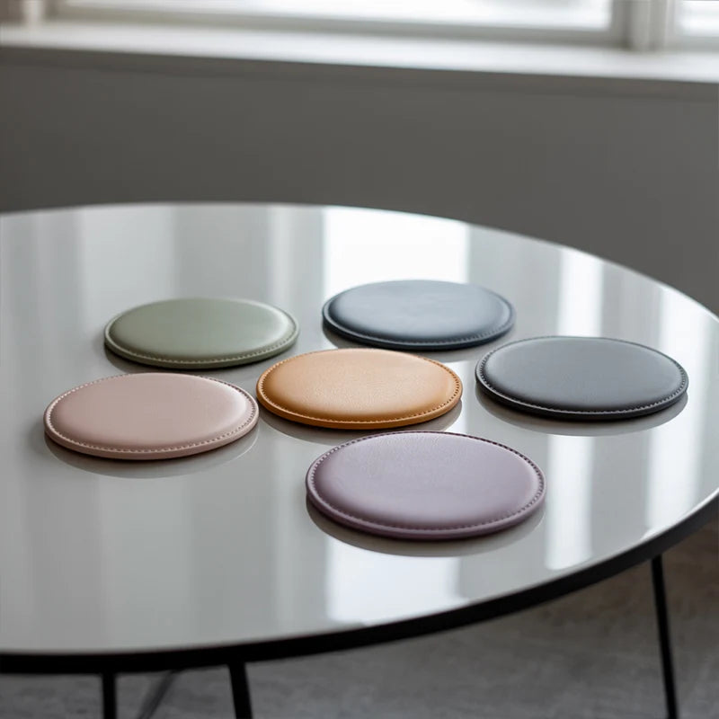 Custom Leather Coasters with Logo | Full Grain | 200 MOQ | Free Logo
