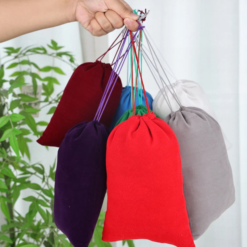 Custom Velvet Drawstring Jewelry Bags | 0.005kg Storage with Stamping