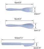 Custom Wheat Straw Travel Utensil Set with Case for Office Lunch, School Meals & Everyday Carry