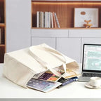 Custom Cotton Canvas Tote Bag with Logo | 500 MOQ | 1-5mm
