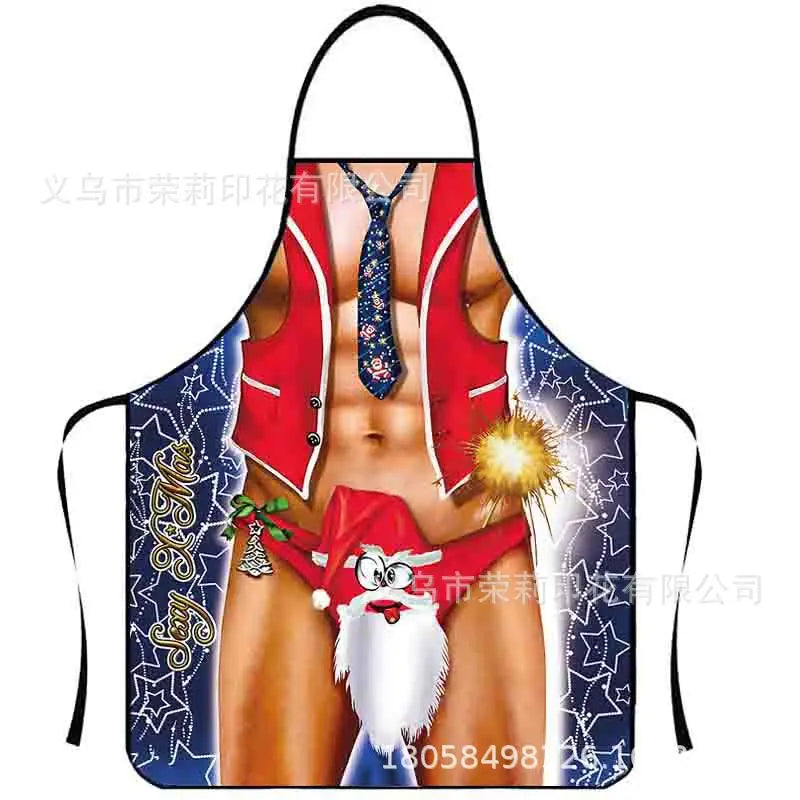 Waterproof Polyester Apron | 3D Printed Cartoon Barbecue Apron