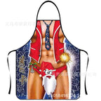 Waterproof Polyester Apron | 3D Printed Cartoon Barbecue Apron