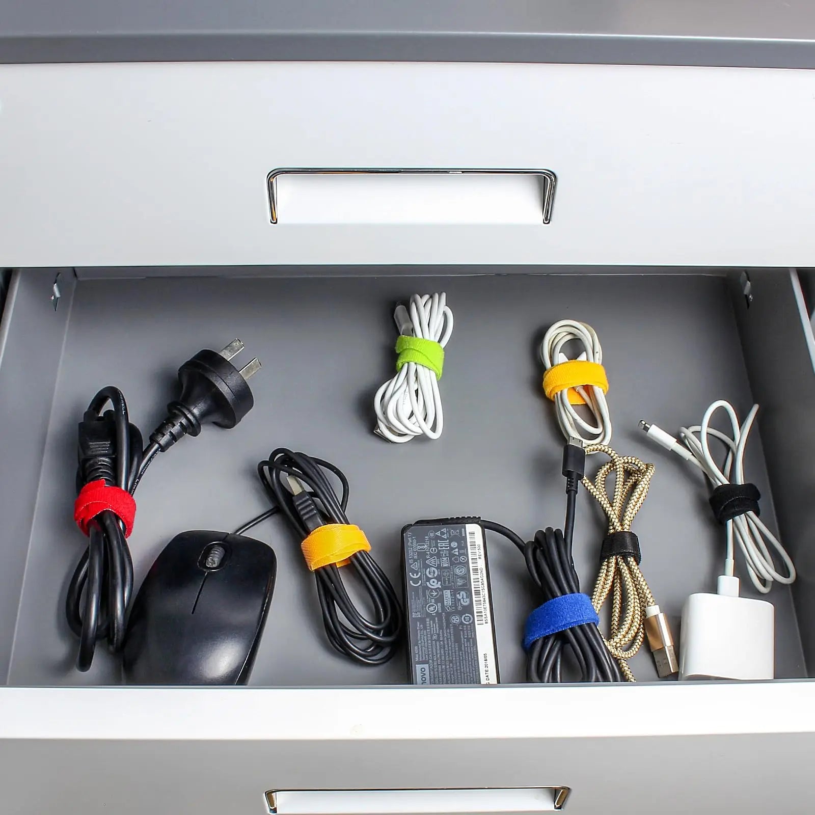 Custom nylon cable ties with adhesive backing for employee kits & conferences. 1,000 MOQ, 7-day samples, screen printing