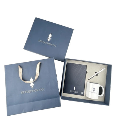 Custom Logo Corporate Souvenir Kit - Premium Notebook & Pen Gift Set