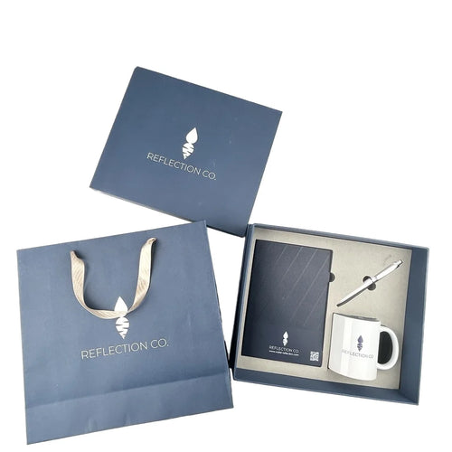 Custom Logo Corporate Souvenir Kit - Premium Notebook & Pen Gift Set