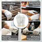 Custom Cotton Work Gloves with Printing | Bulk MOQ 8 Pairs