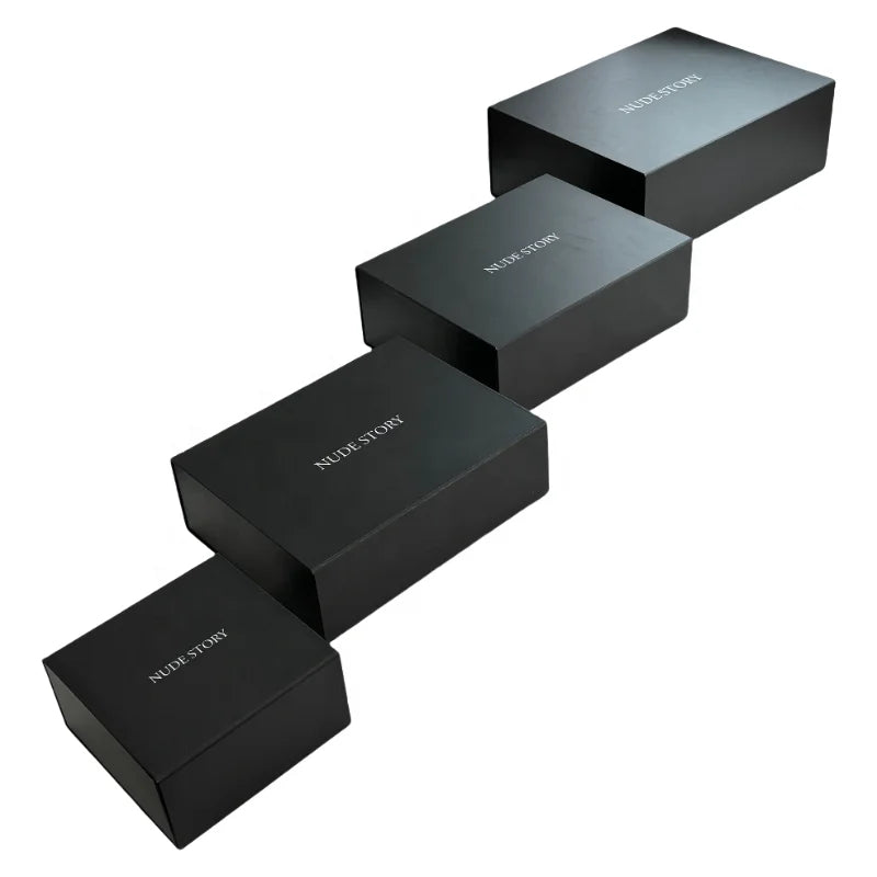Custom Black Magnetic Gift Box for Apparel, Fragrance, PR Kits & E-Commerce Packaging