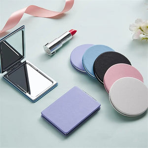 PU Leather Pocket Mirrors | Double-Sided with Logo | Custom