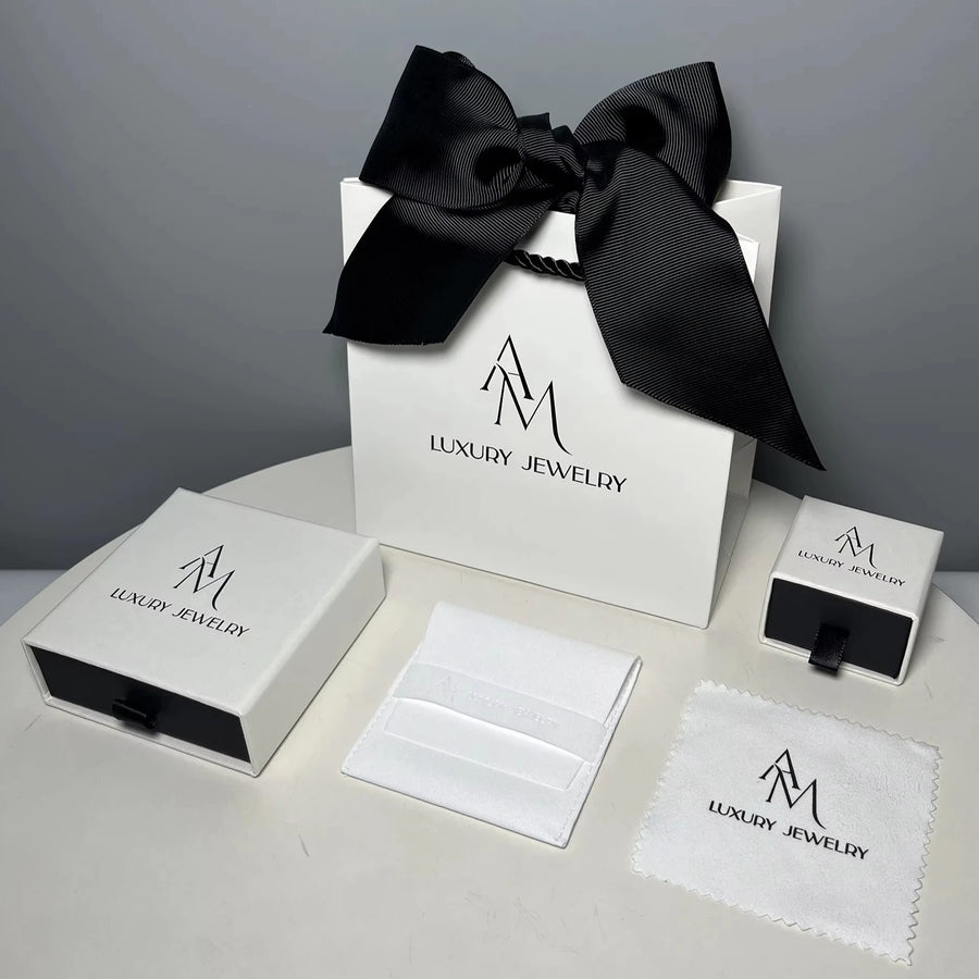 Custom Logo Jewelry Box | Cardboard Drawer Box with Velvet