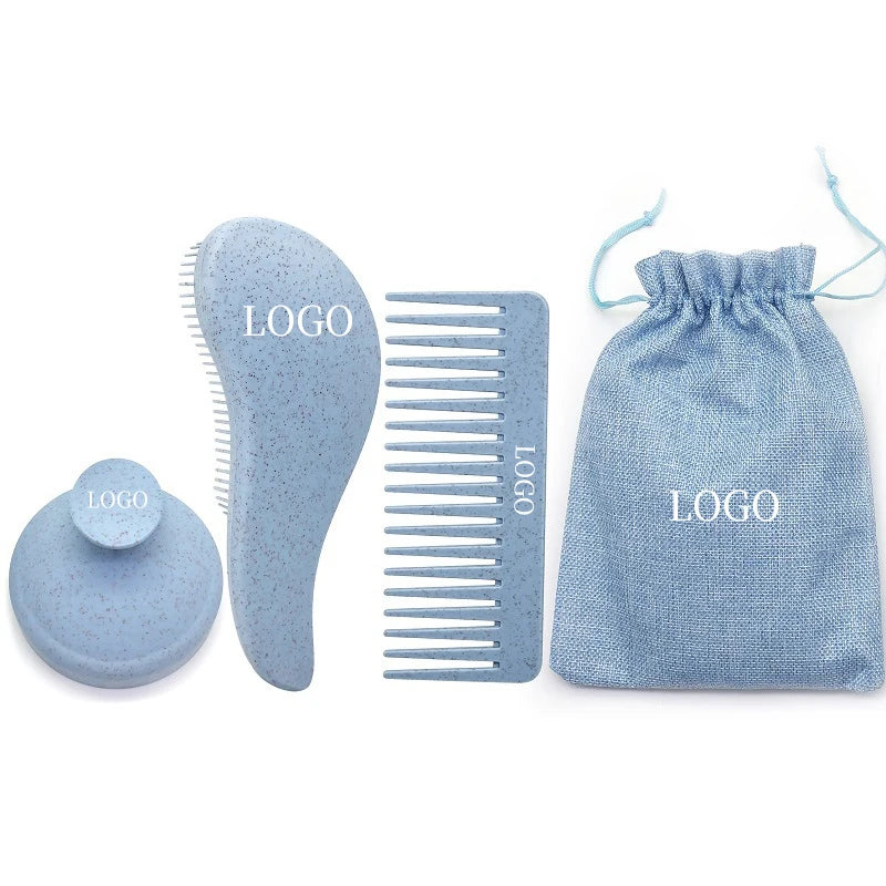Custom Hair Brush Set with Logo | 50 MOQ | Eco-Friendly