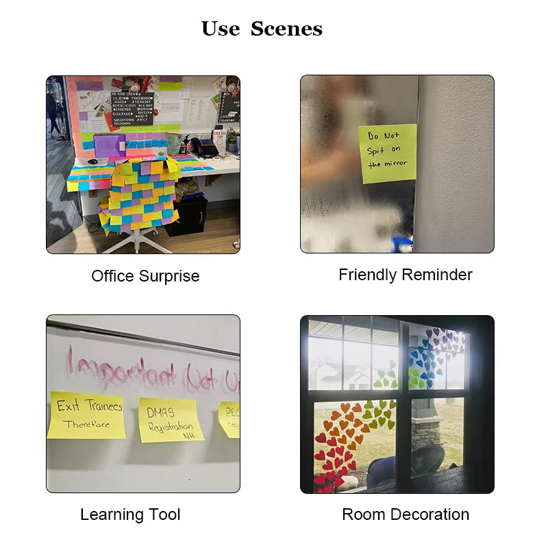 Custom 3x3 Sticky Note Pads: 100 Sheets, 8 Colors, Digital/Silk Screen Print, Repositionable