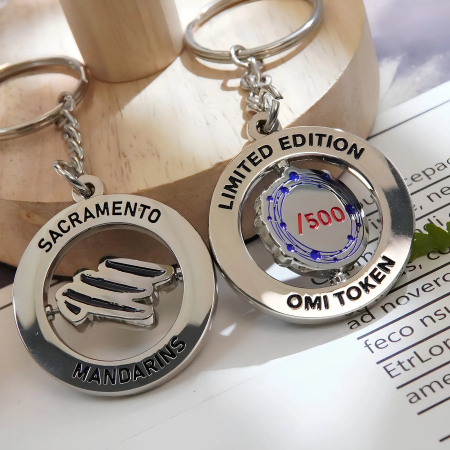 Custom Metal Keychains with Logo | 2-Piece MOQ | Gold Plating