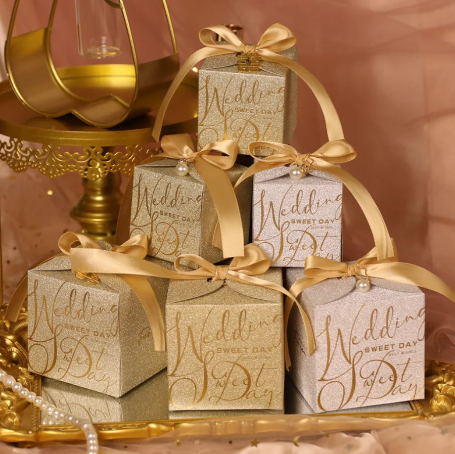 Luxury Glitter Favor Boxes | Wedding Favors | MOQ 50