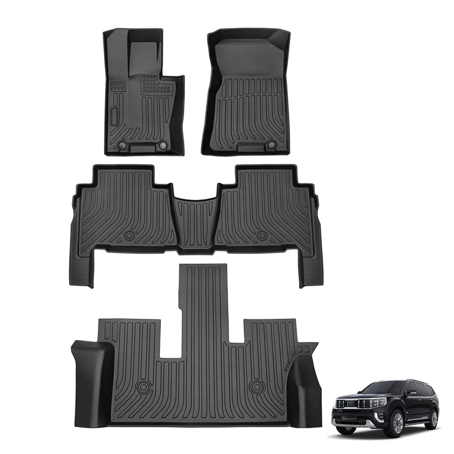 What floor mats fit Kia Mohave Borrego and still look clean day to day?-Custom Fit TPE Floor Mats for Kia Mohave Borrego 2009-2024