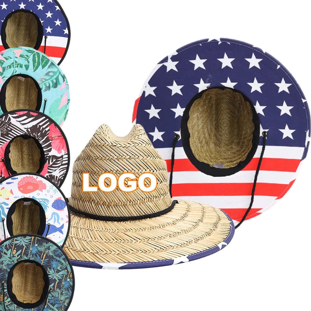Custom Straw Lifeguard Hats with Logo | 1 MOQ BSCI Certified