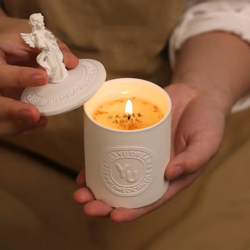 Custom Ceramic Candle Jars 5oz | Matt Porcelain with Logo MOQ 500