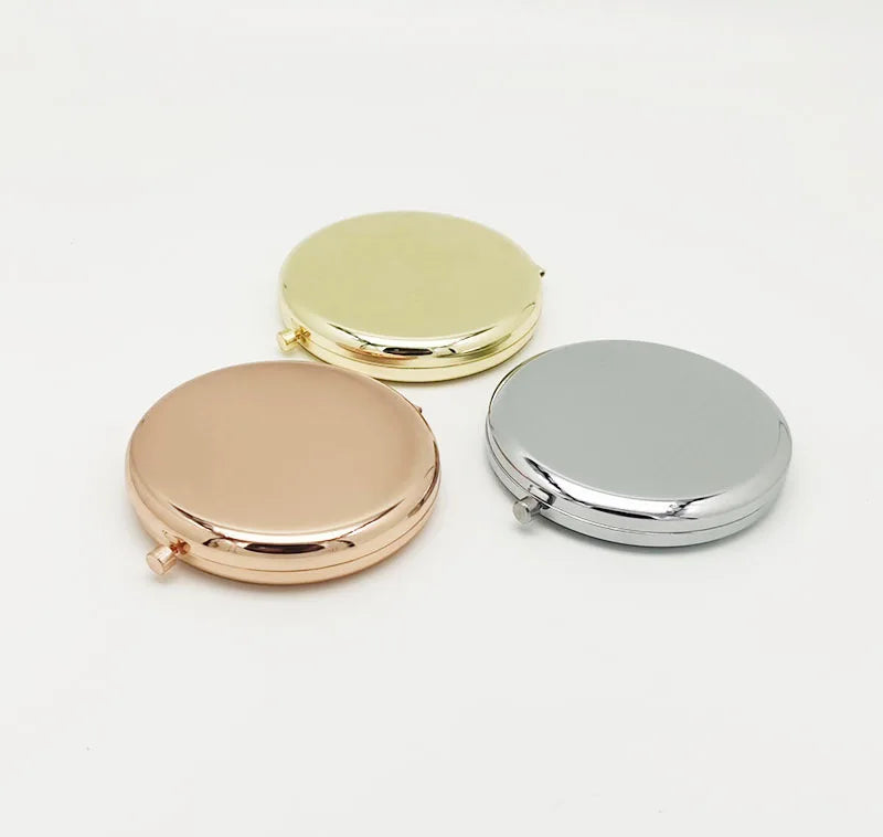 Custom Logo Metal Compact Mirrors | Bulk MOQ 50
